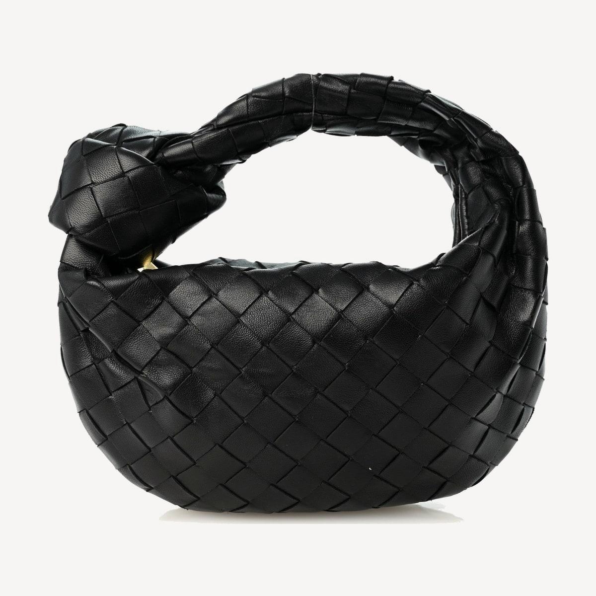 Bottega Veneta Mini Jodie in black intrecciato lambskin