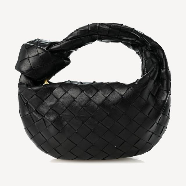 Bottega Veneta Mini Jodie in black intrecciato lambskin
