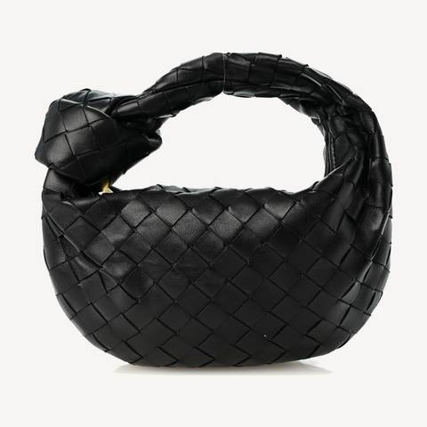 Bottega Veneta Mini Jodie in black intrecciato lambskin