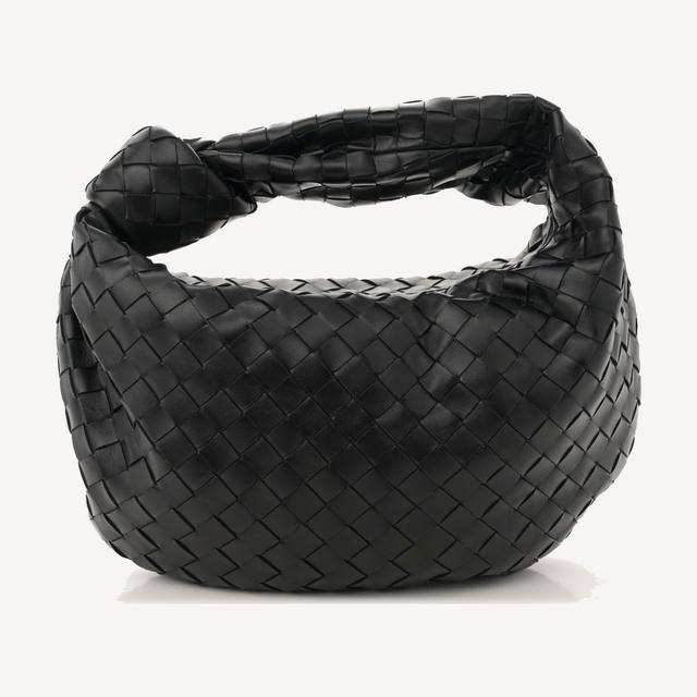 Bottega Veneta Teen Jodie in black intrecciato lambskin