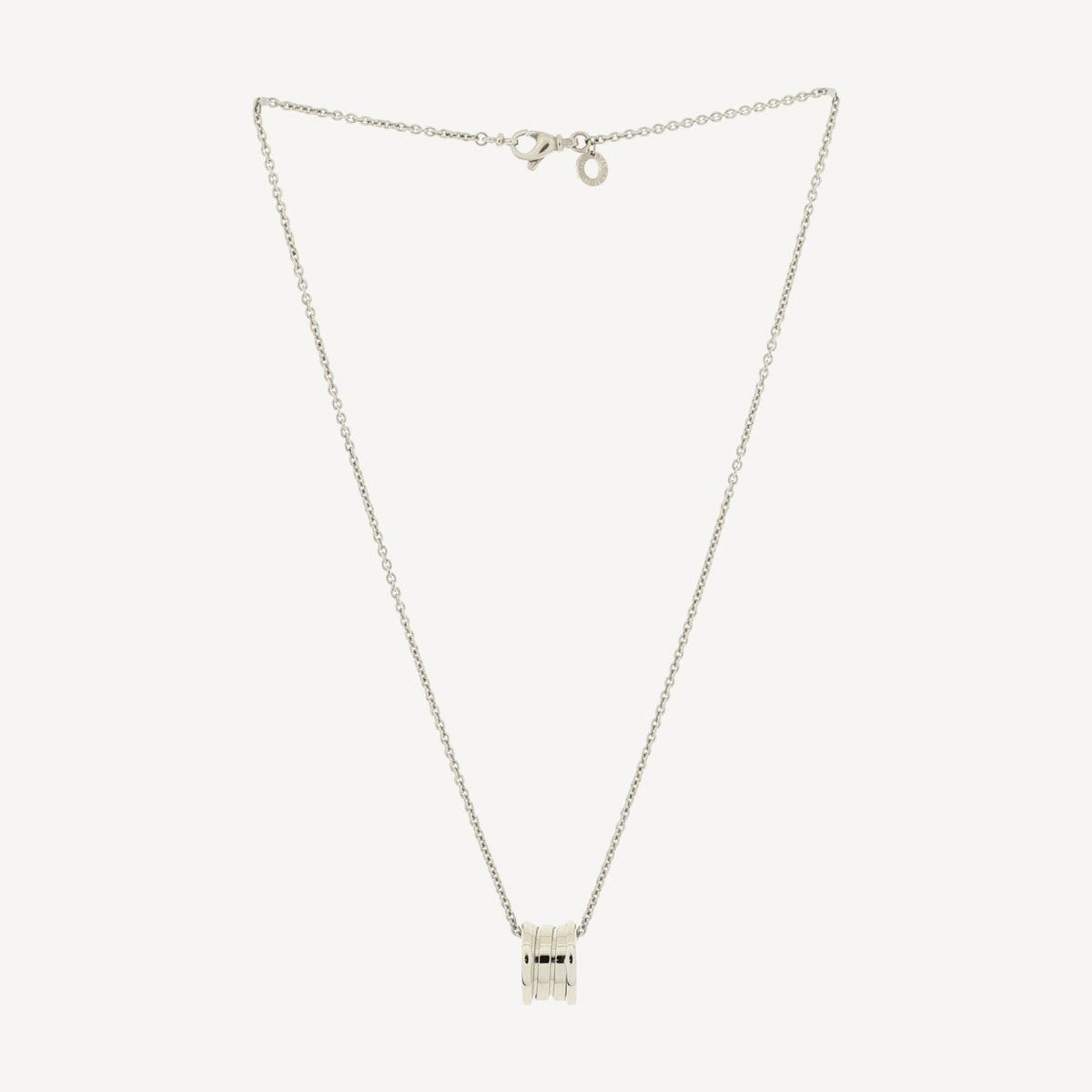 Bulgari B.zero1 white gold pendant necklace