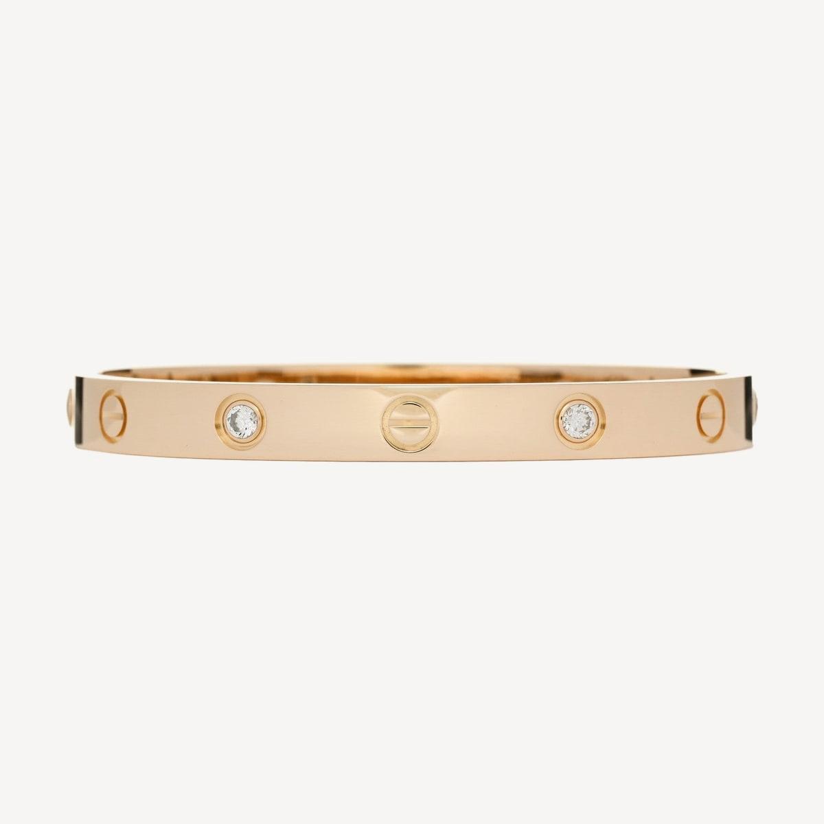 Cartier Love 4-diamond yellow gold bracelet