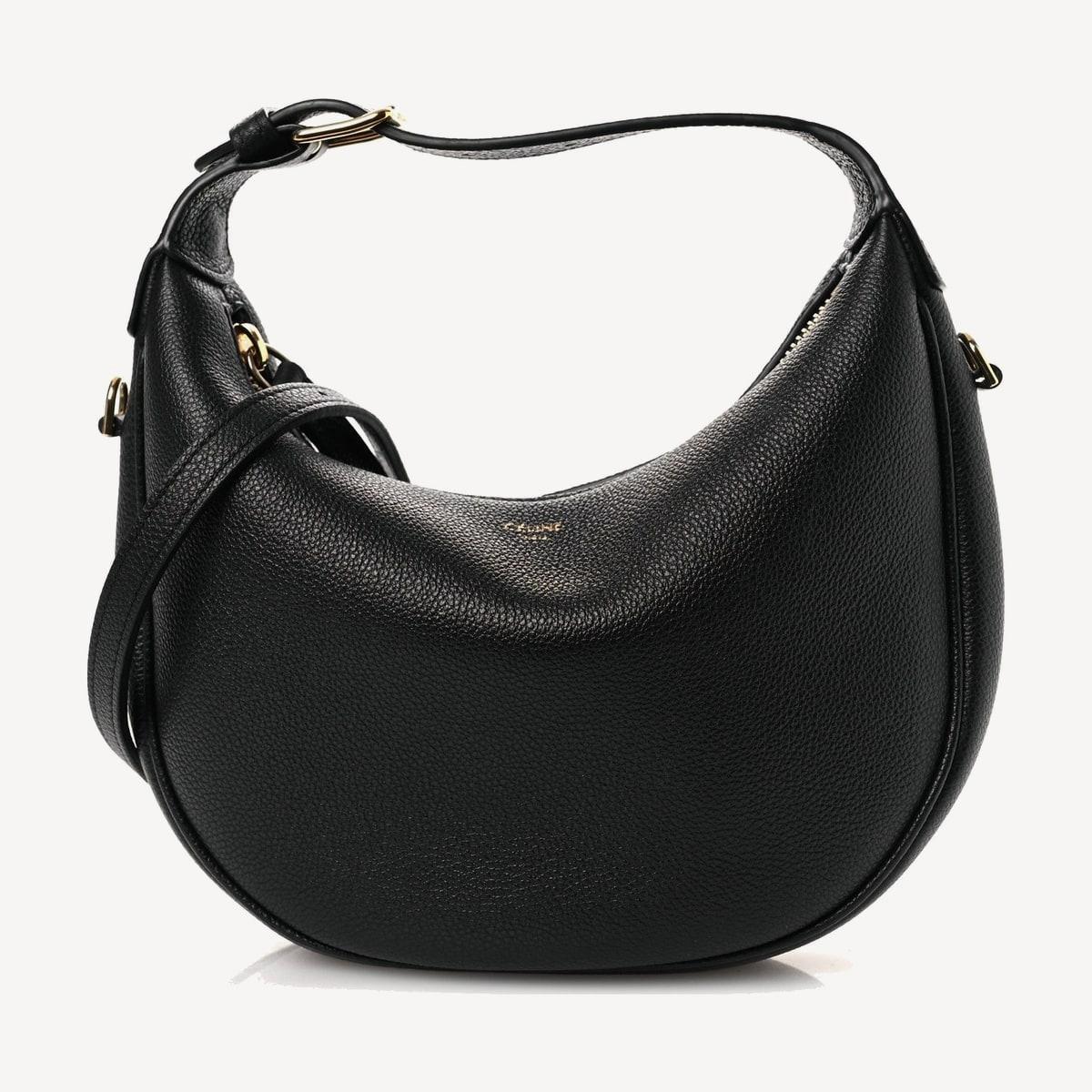 Celine Lulu Teen in black grained calfskin