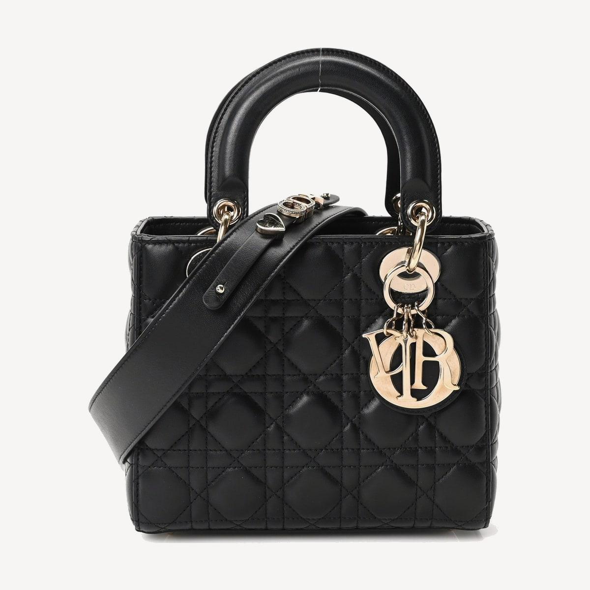 Dior Lady Dior Small in black Cannage lambskin