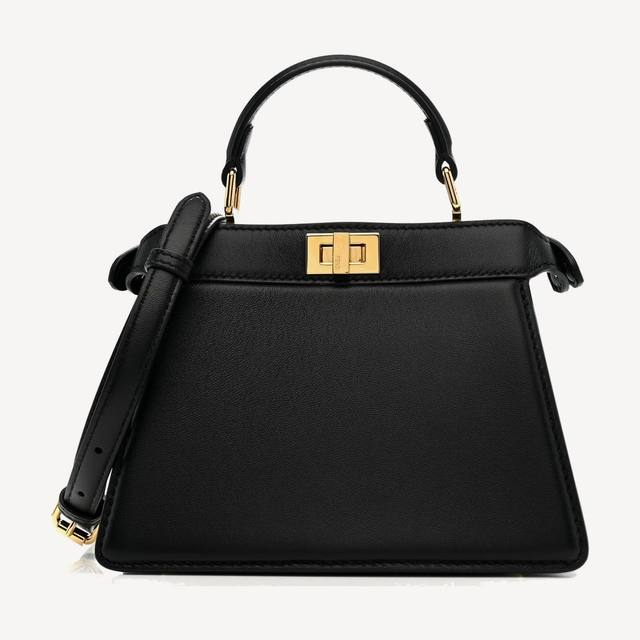 Fendi Peekaboo ISeeU Petite in black nappa leather