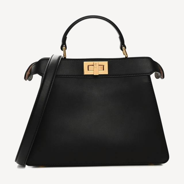 Fendi Peekaboo ISeeU Small in black calfskin