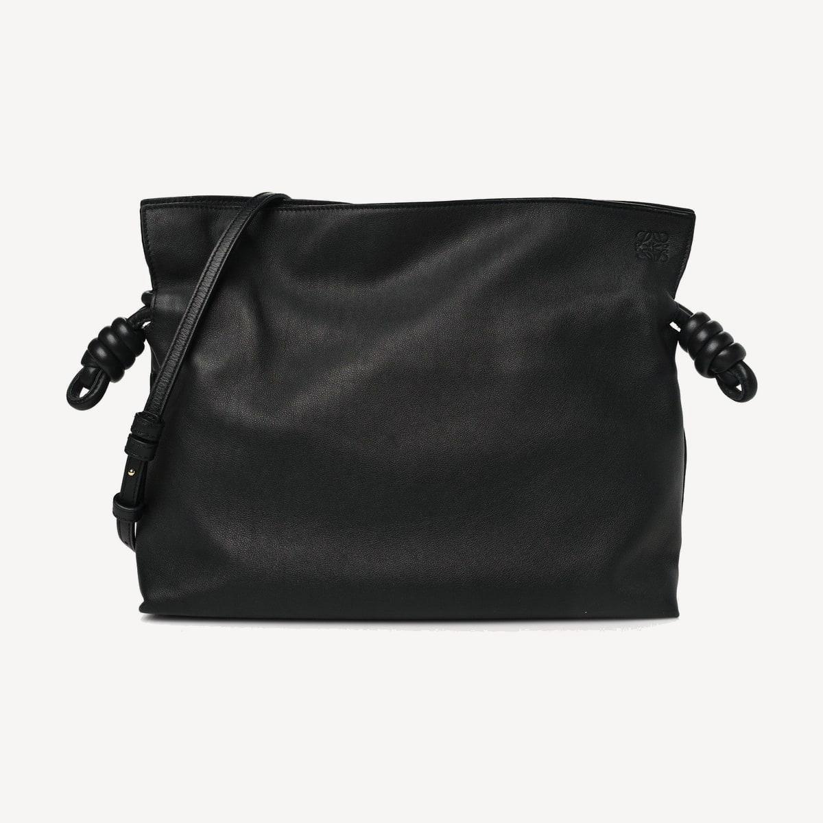 Loewe Flamenco Clutch Medium in black nappa calfskin