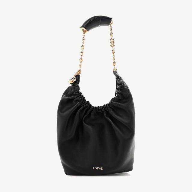 Loewe Squeeze Small in black nappa lambskin