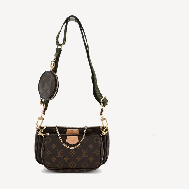Louis Vuitton Multi Pochette Accessoires in Monogram canvas with khaki strap