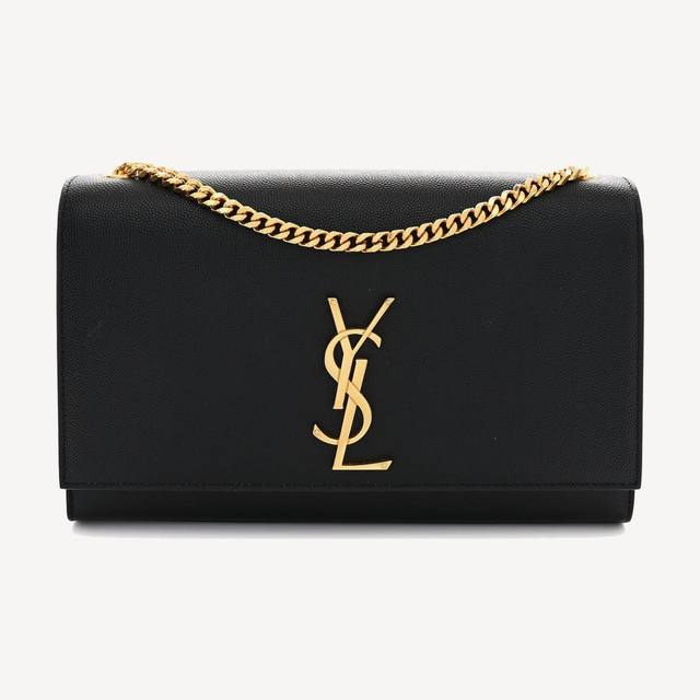 Saint Laurent Kate Medium in black grain de poudre leather