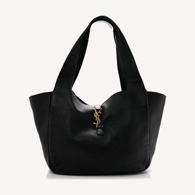 Saint Laurent Le 5 à 7 Bea in black deerskin
