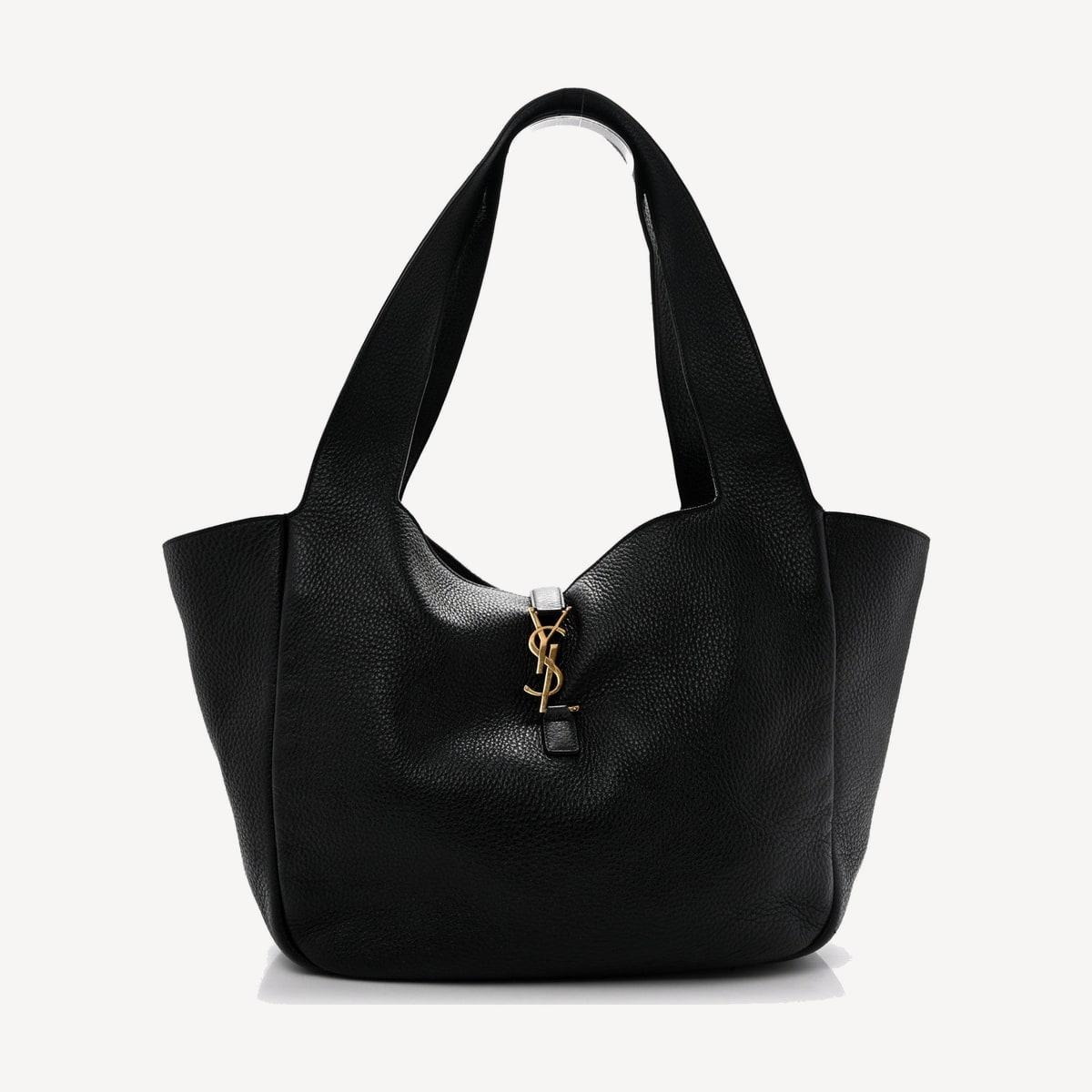 Saint Laurent Le 5 à 7 Bea in black deerskin