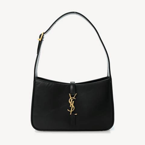 Saint Laurent Le 5 à 7 Hobo bag in black smooth leather