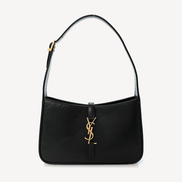 Saint Laurent Le 5 à 7 Hobo bag in black smooth leather