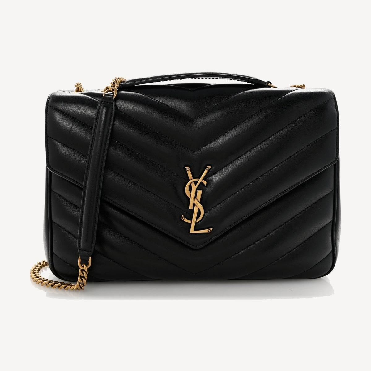 Saint Laurent Loulou Large in black quilted lambskin
