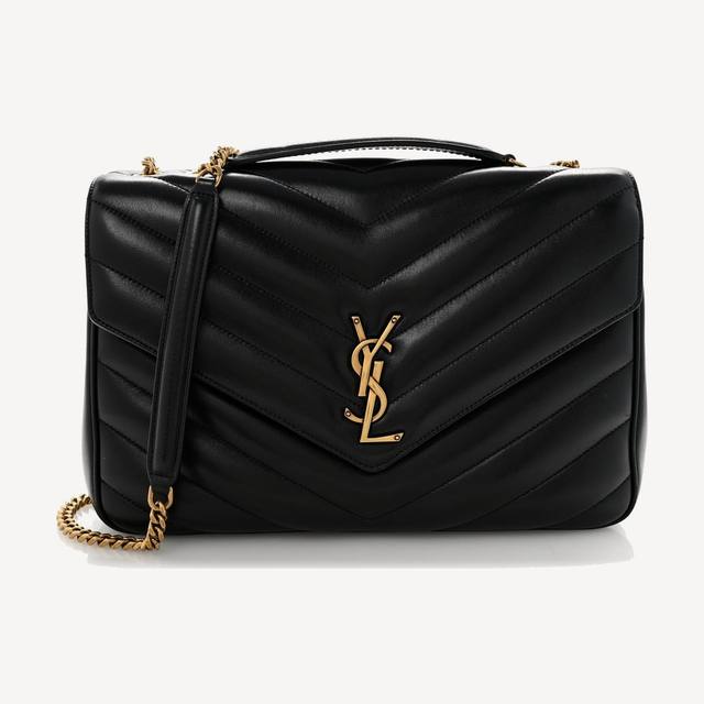 Saint Laurent Loulou Large in black quilted lambskin