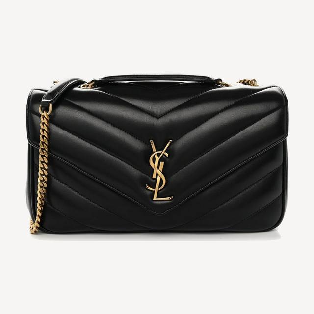 Saint Laurent Loulou Medium in black quilted lambskin