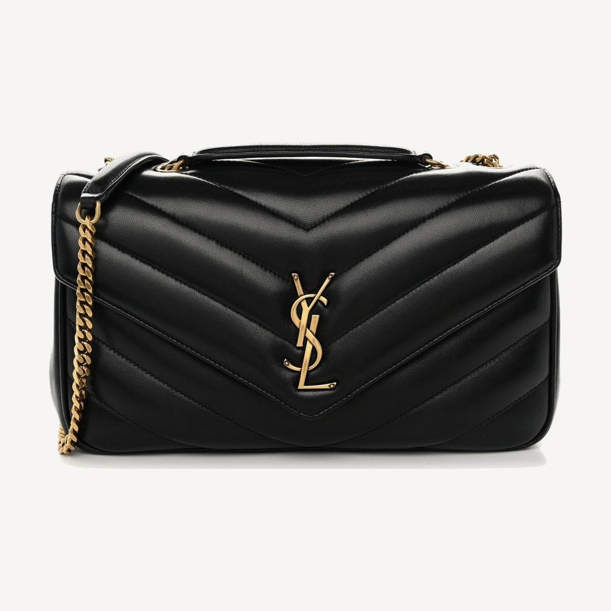 Saint Laurent Loulou Medium in black quilted lambskin