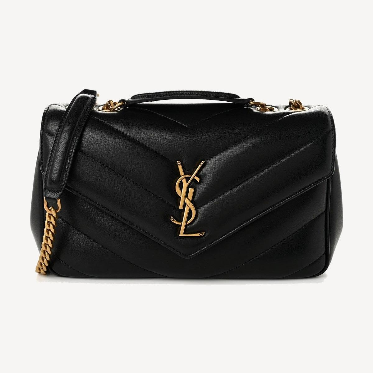 Saint Laurent Loulou Small in black quilted lambskin
