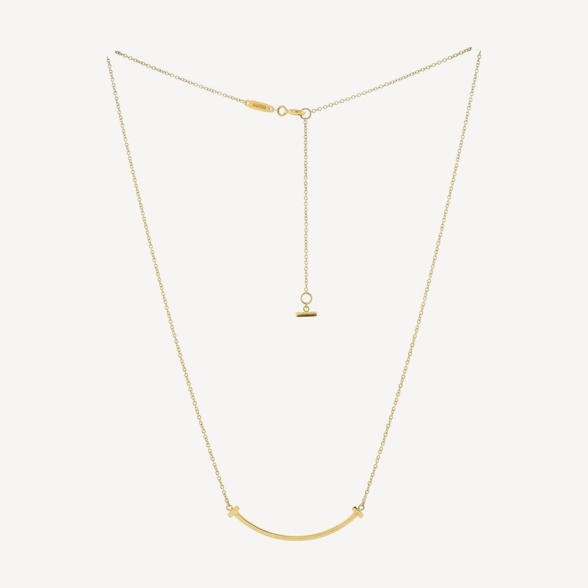 Tiffany T Smile small pendant in yellow gold