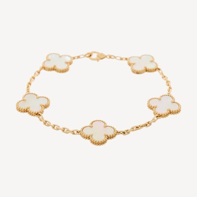 Van Cleef & Arpels Vintage Alhambra bracelet in yellow gold and mother-of-pearl